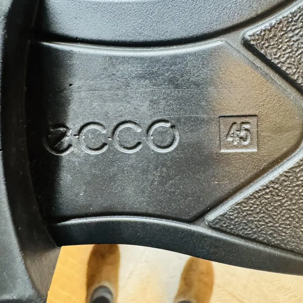 ECCO Shoes Mens 11 Black Leather Cap Toe Derby Oxford Dress Comfort Classic